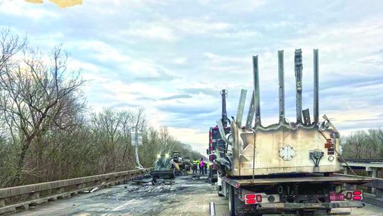 Cleanup crews and Louisiana State Troopers were on the scene of a crash that occurred Friday