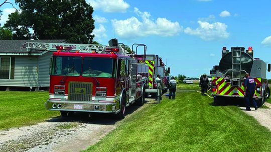Firefighters contain, extinguish fire in residence on Poydras Highway near Parks this past week