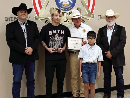 Breaux Bridge man honored by St. Martin sheriff for saving life of 9-year-old boy