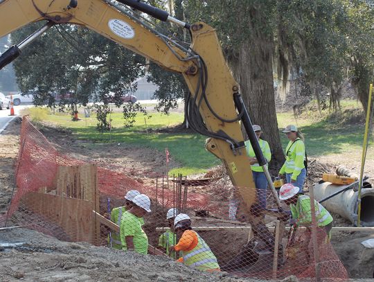 Construction continuing along Poydras Highway