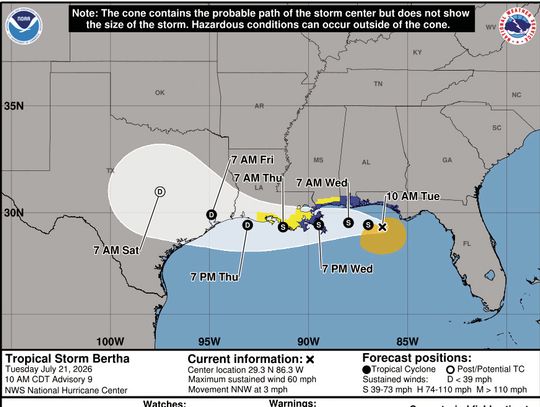 Sandbag sites in SM Parish announced for TS Bertha