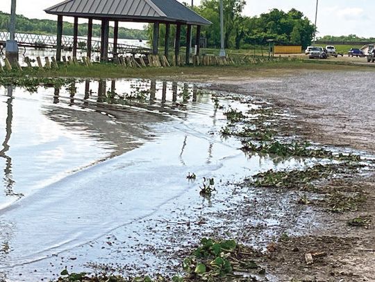 The public boat landing at Belle River is slowly being overcome with water from the spillway