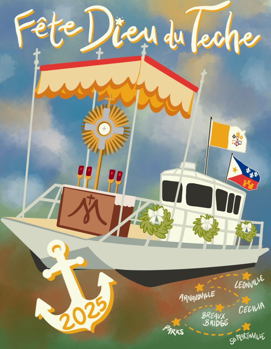 Eleventh annual Fête-Dieu 40-mile Eucharistic Pilgrimage of Hope celebrates the Jubilee Year on Bayou Teche