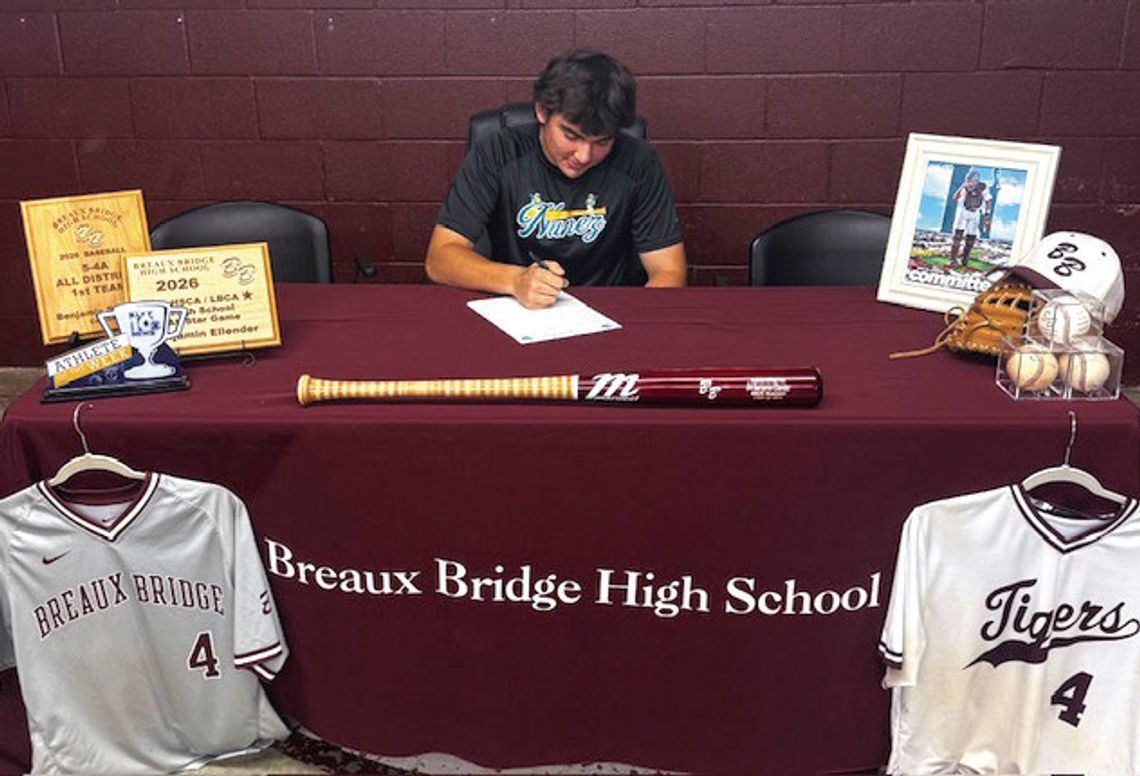 Ellender signs with Nunez Community College BB team Ellender signs with Nunez Community College BB team