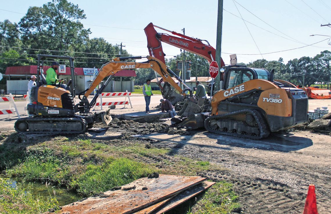 Sewer line extension