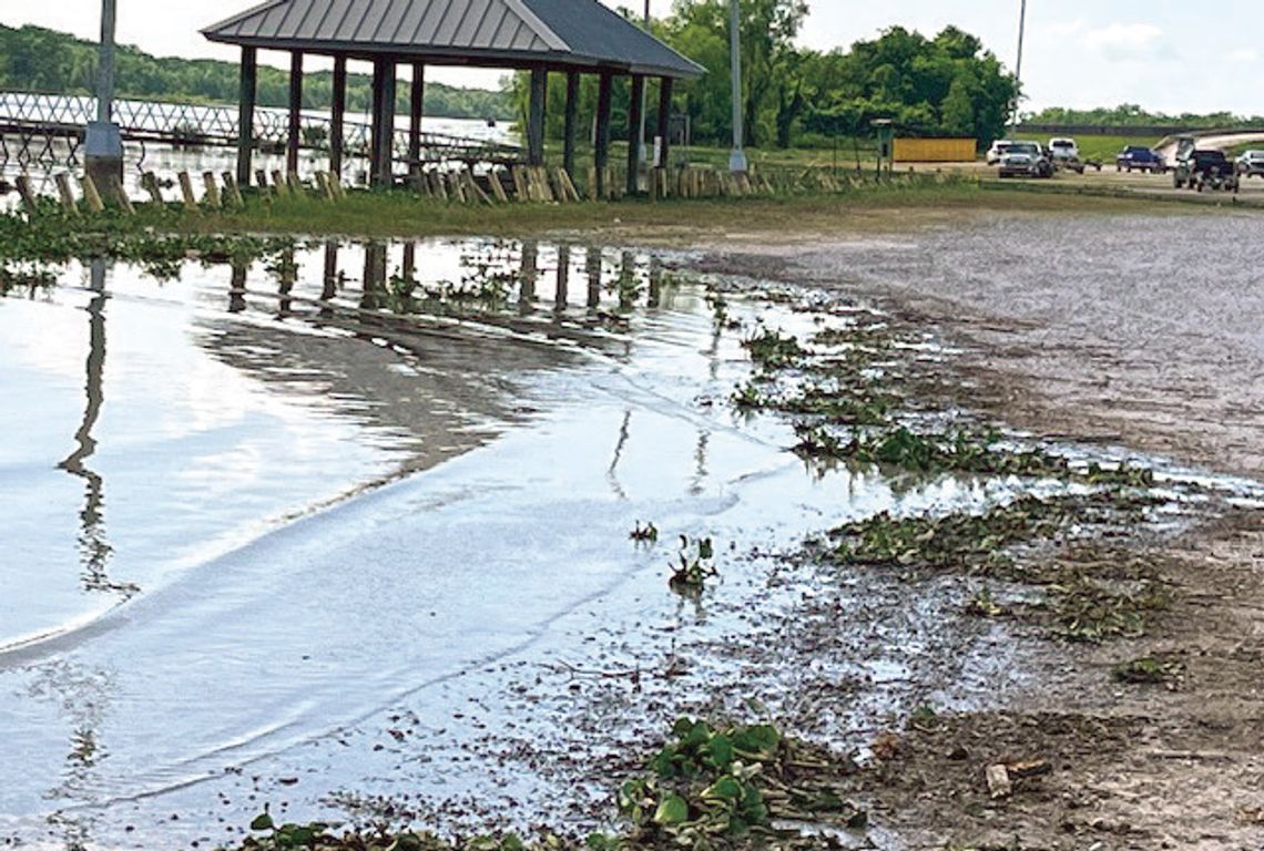 The public boat landing at Belle River is slowly being overcome with water from the spillway